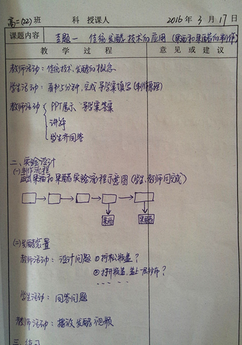 封小玲《果酒和果醋制作》听课记录